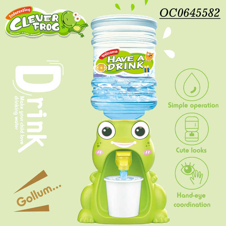 Cute Animals Drinking Game Mini Water Dispenser Household Appliances Toy for Kids Frog