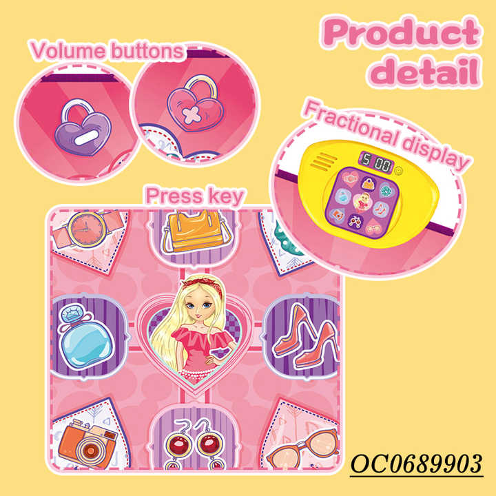 Touch Sensitive Sensor Light up Electronic Dance Floor Mat Girls Games Toys
