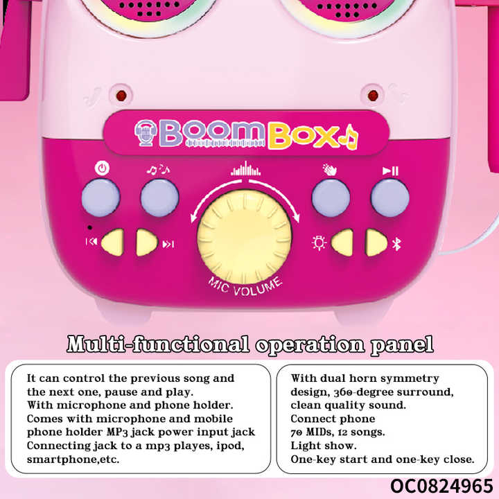 Electric Toys Gaming Karaoke Singing Machine Speakers with Microphone for Kids