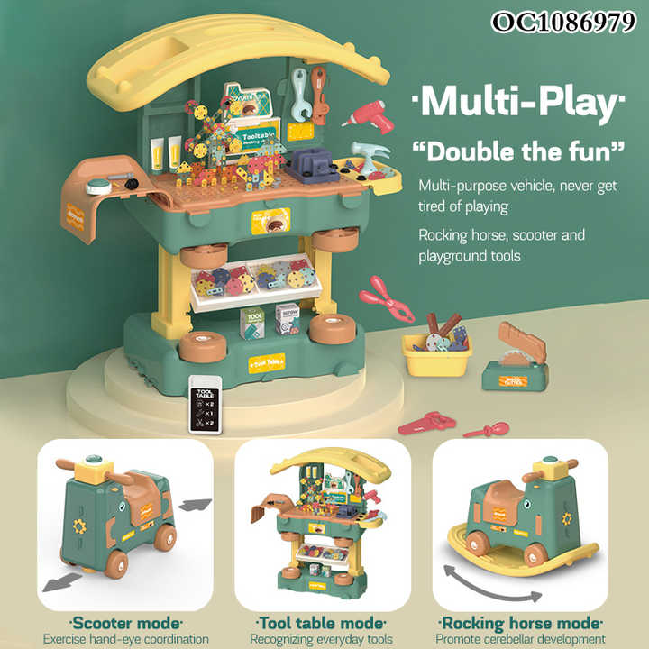 Assembly Games Drilling Machines Sets Hand Tool Educational Technical Building Block Screw and Nuts Plastic Toys for Kids
