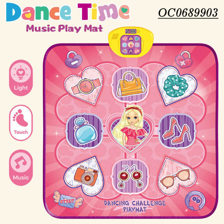 Touch Sensitive Sensor Light up Electronic Dance Floor Mat Girls Games Toys