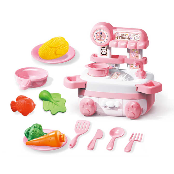 Kids Cooking Games Other Pretend Play Preschool Boys Plastic Fruits and Vegetables Cutting Kitchen Set Toys for Girls