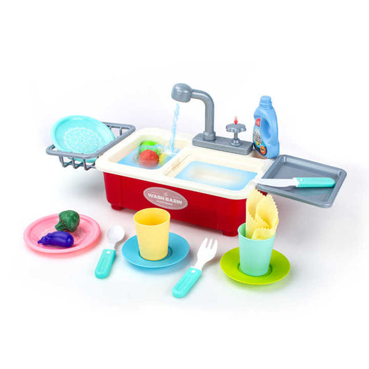 Children Modern Toy Kitchen Plastic Dish Washing Sink Set Pretend Play Accessories Simulation and Prices with Vegetable Fruit