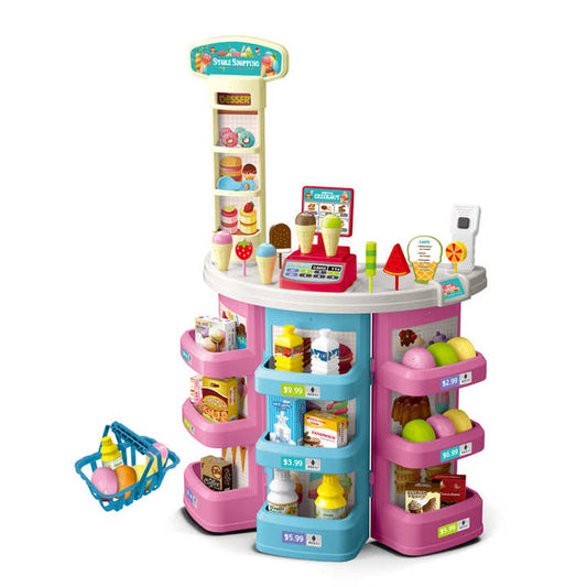 2025 Supermarket Game Role Pretend Play Set Toys with Ice Cream Toy Set