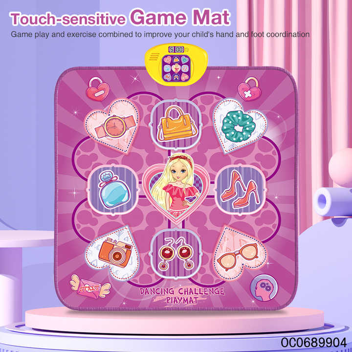 Waterproof Interactive Floor Game Electronic Dance Mat Oem Dancing Girl Toy