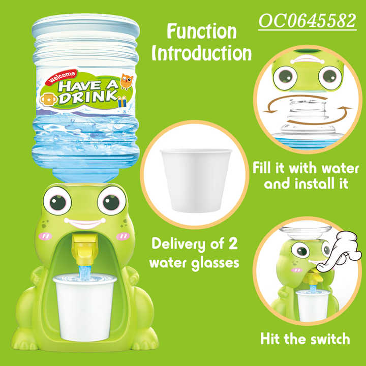 Cute Animals Drinking Game Mini Water Dispenser Household Appliances Toy for Kids Frog