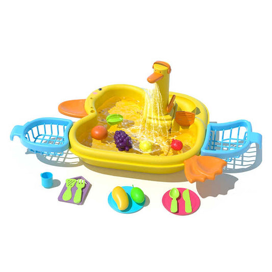 Cutting Fruit and Vegetables Baby Pretend Kitchen Play Preschool Toy Wash Basin Kitchen Set Toy With Plates